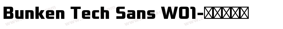Bunken Tech Sans W01字体转换